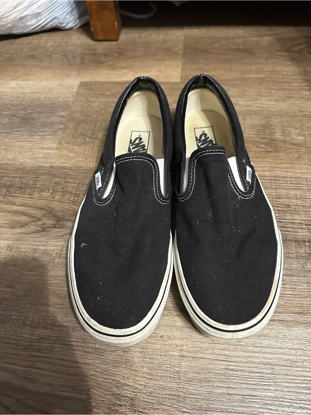 Vans Black Slip-On Canvas Loafers